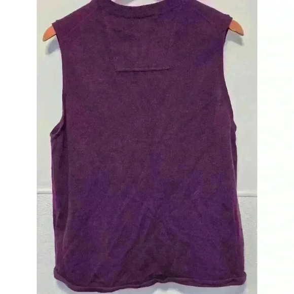 Men's Calvin Klein Sweater Vest L Purple with defects - Picture 5 of 6
